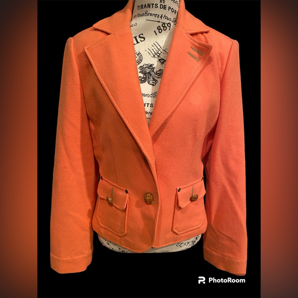 Orange Wool Blazer